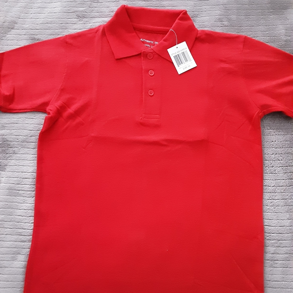 Red boy uniform polo